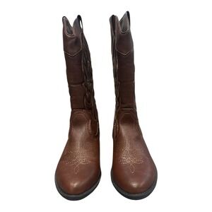 Cat & Jack Kids Girls Montana Side Zipper Cowgirl Western‎ Boots Brown Size 3
